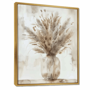 Geometric Framed Canvas Wall Art with Floating Frame