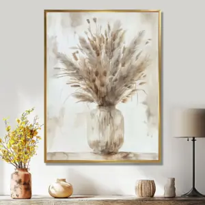 Geometric Framed Canvas Wall Art with Floating Frame