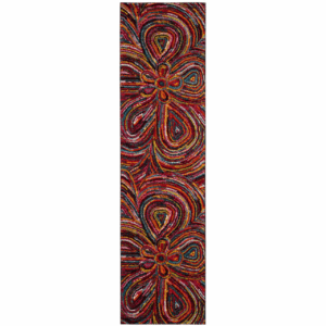 Abstract Polypropylene Area Rug with Machine-Made Construction