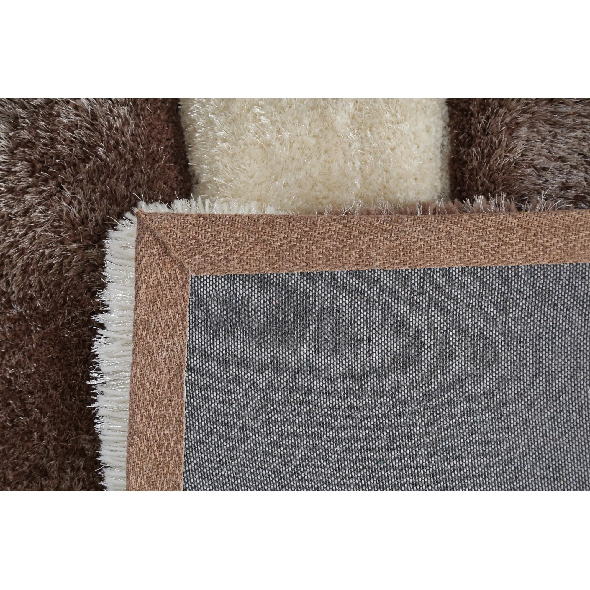 Shag Area Rug with Contemporary Stripe Pattern
