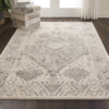 Vintage Distressed Area Rug with Plush Pile