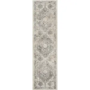 Vintage Distressed Area Rug with Plush Pile