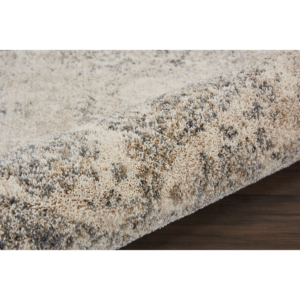 Vintage Distressed Area Rug with Plush Pile